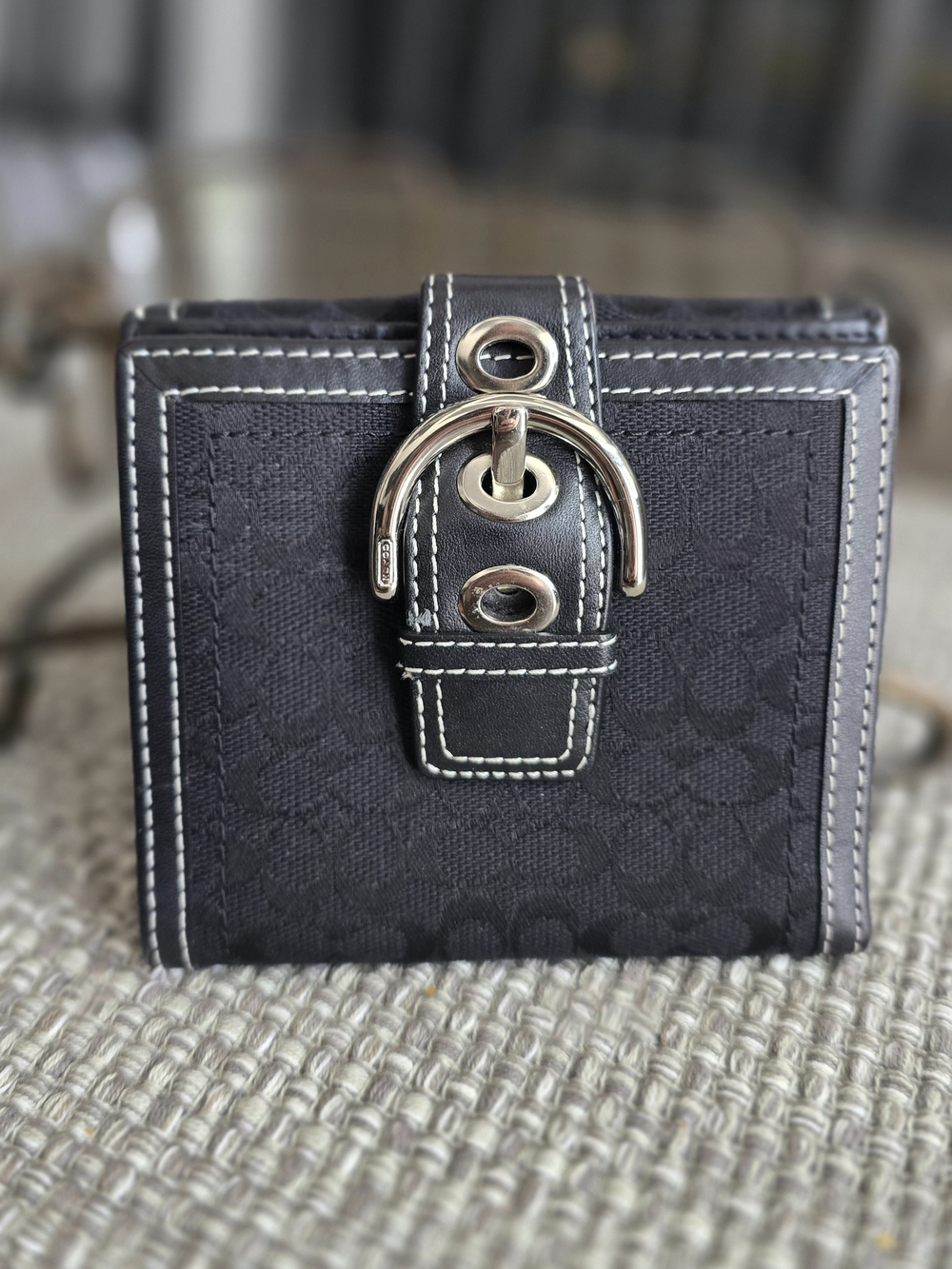 Coach Soho Black Wallet with Buckle